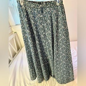 Blue Floral Maxi Skirt. Size XS.